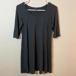 Eileen Fisher Half Sleeve Tunic Dress Size XS Gray